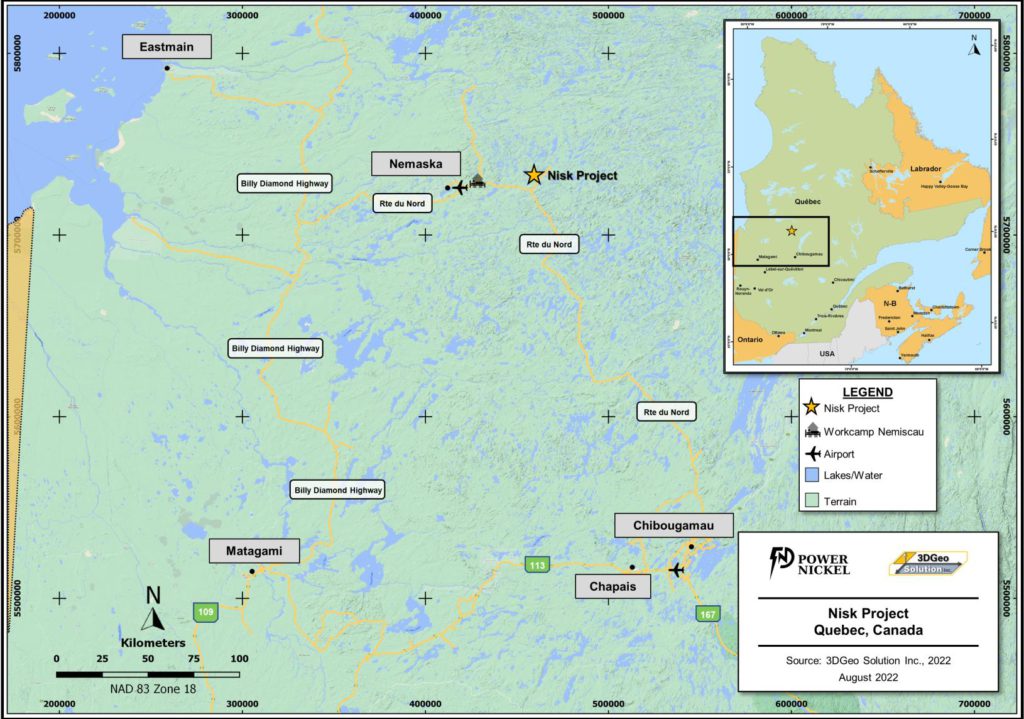 Power Nickel earns 80% of Nisk project in Quebec, adds polymetallic zone